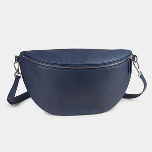 Сумка поясная Vilnius из кожи теленка, синего цвета