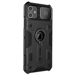 Противоударный чехол с кольцом и защитой камеры Nillkin CamShield Armor Case для iPhone 11