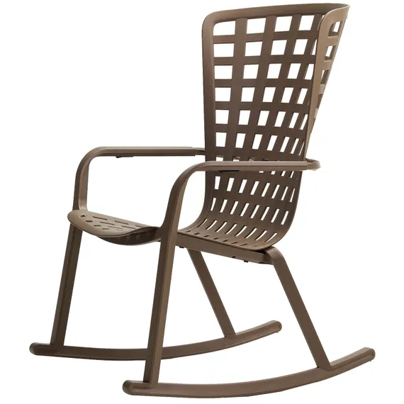 Кресло-качалка Folio темно-коричневое | Nardi | Италия | Купить в Hallberg.ru