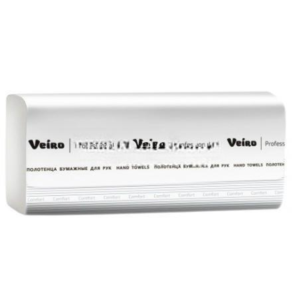 Полотенца бумажные Z-сложение 1сл. (200 л.) Veiro Professional Comfort (1/21 пачек) Z2-200