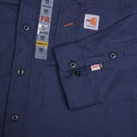 Новая рубашка Carhartt из рабочей линейки Flame Resistant темно-синего цвета, М\3XL