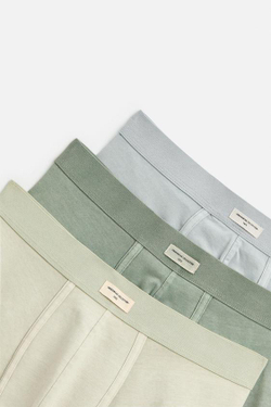 ZARA НАБОР ИЗ ТРЕХ ТРУСОВ-БОКСЕРОВ, РАЗНОЦВЕТНЫЙ