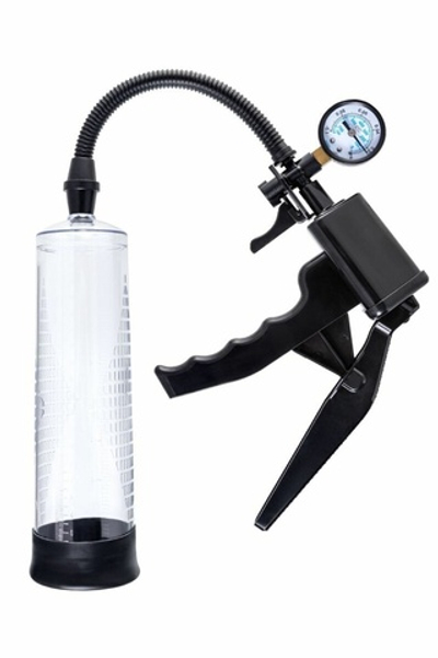 Прозрачная механическая помпа для пениса Viggo (Цвет: прозрачный)