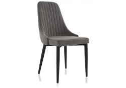 Стул на металлокаркасе Kora dark gray / black