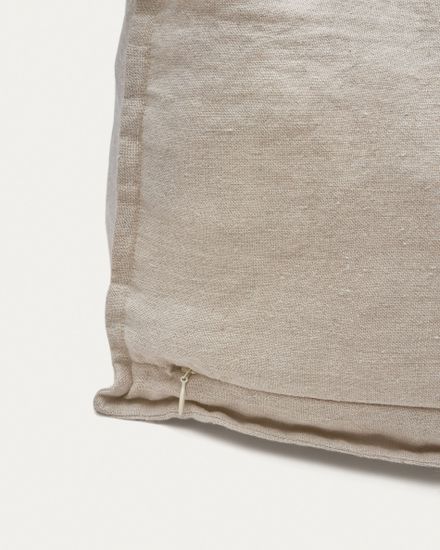 Forallac Пуф 100% лен бежевого цвета 50 x 50 см