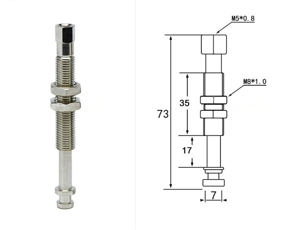 M8-l73 (flat head) can rotate metal tools