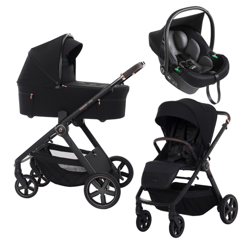 Детская коляска 3 в 1 Espiro Only 2025 и автокресло Pi Black 410 stylish black/Чёрный (Black 110)