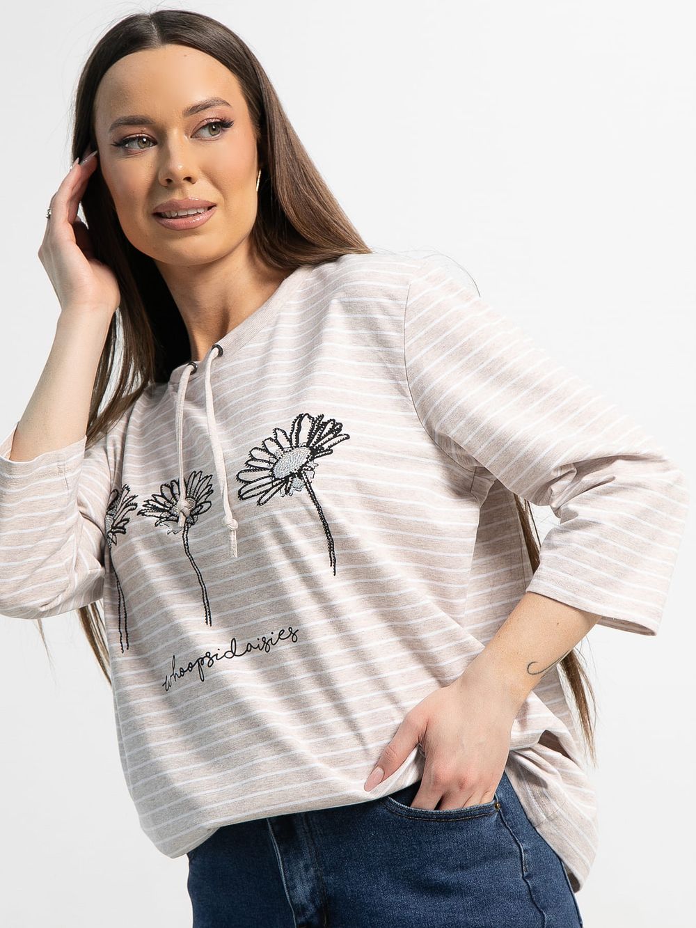 Блуза Сияющий набросок (бежевая) Б15286-18М LT Collection