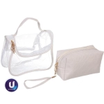 Косметички 2шт «ФРАТЕЛЛИ», цвет цвет молочный, 21*12*15см (лейбл Ultramarin)