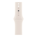 Умные часы Apple Watch Series 11 GPS, 42mm, Jet Black Aluminium Case with Starlight Sport Band, S/M