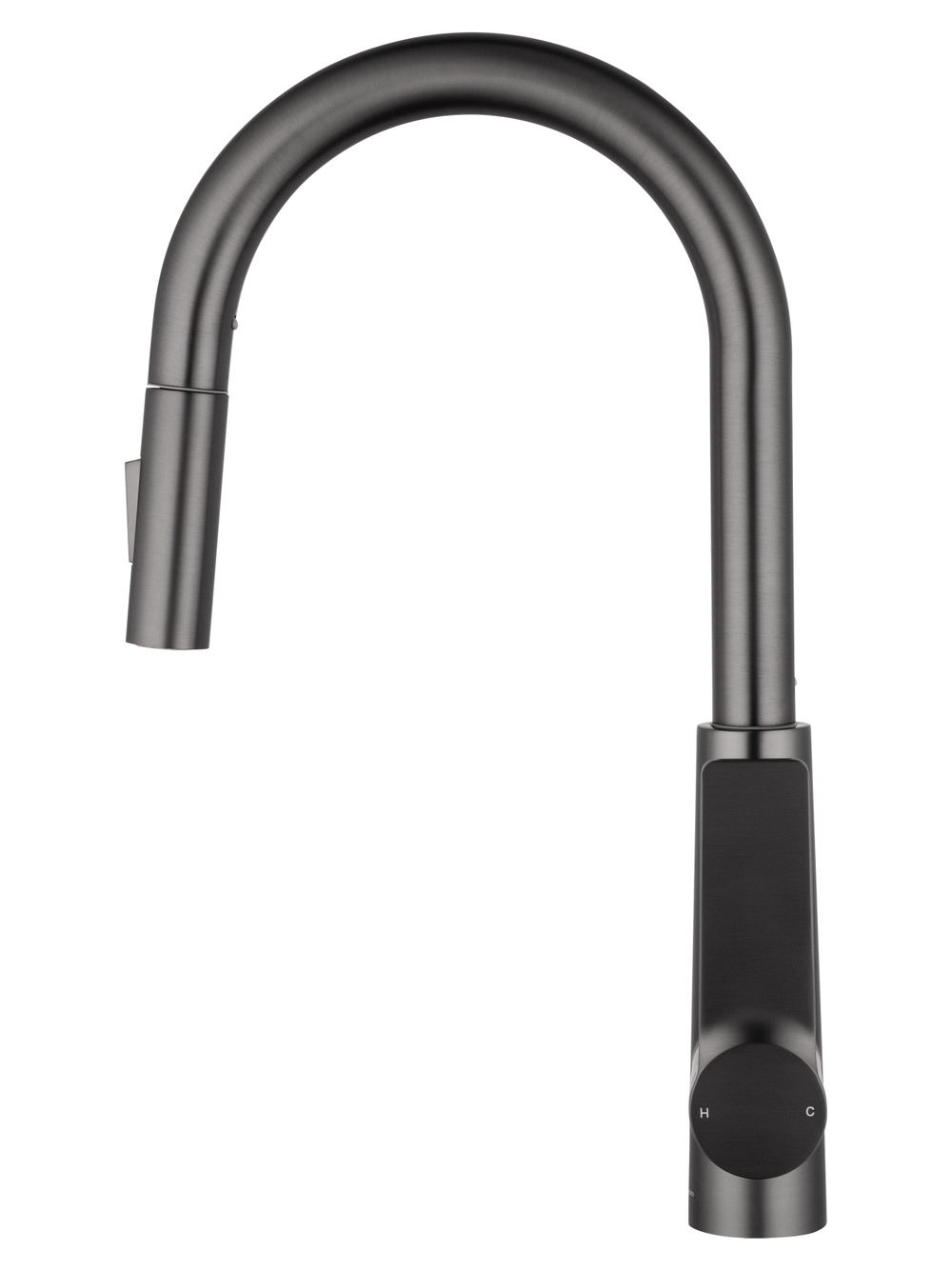 Смеситель для кухни с выдвижным изливом WONZON & WOGHAND, Темный графит (WW-A20782-BGG)