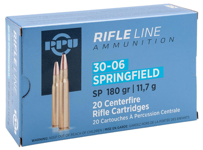 Патрон .30-06 PPU SP 11,7 г., коробка 20 шт.