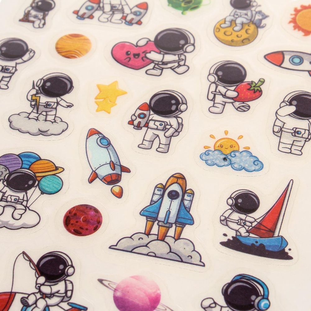 Наклейки "Космонавты" 21,5*11см. светятся в темноте