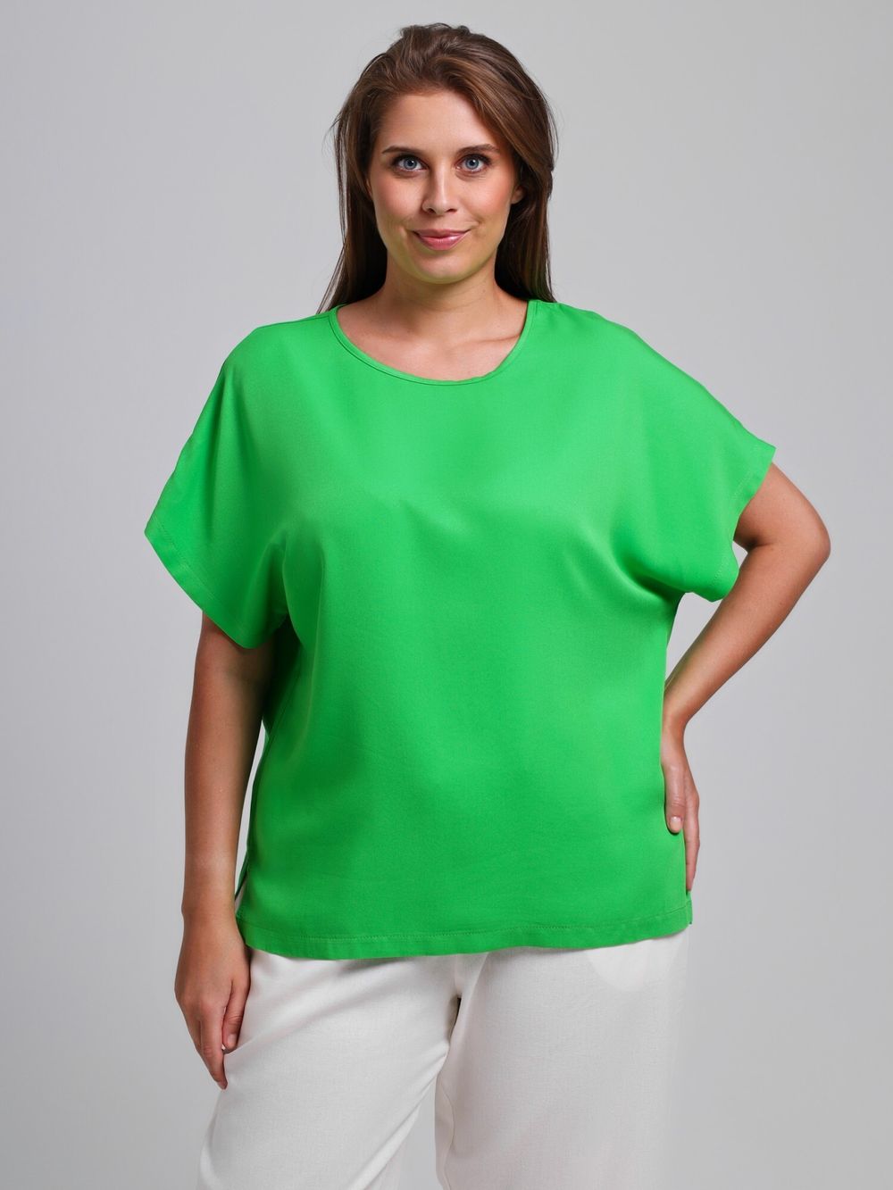 Блузка Летний драйв-4 Виотекс ЯРКО-ЗЕЛЁНЫЙ