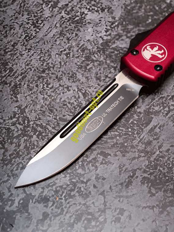 Тактический нож фронтально выкидной автоматический Microtech Красный