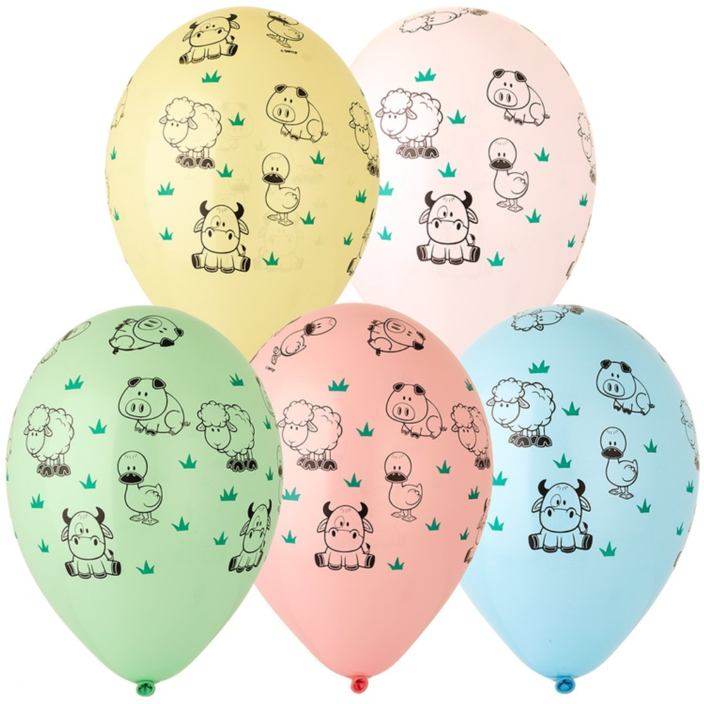 Шар латексный 35см Животные (Ассорти)