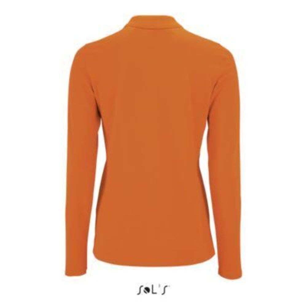 Рубашка поло с длинным рукавом Perfect, женская. Чёрный  M