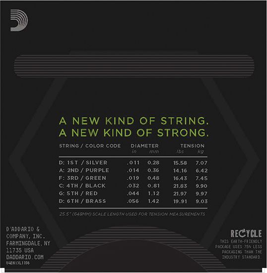 Струны для электрогитары D'ADDARIO NYXL1156