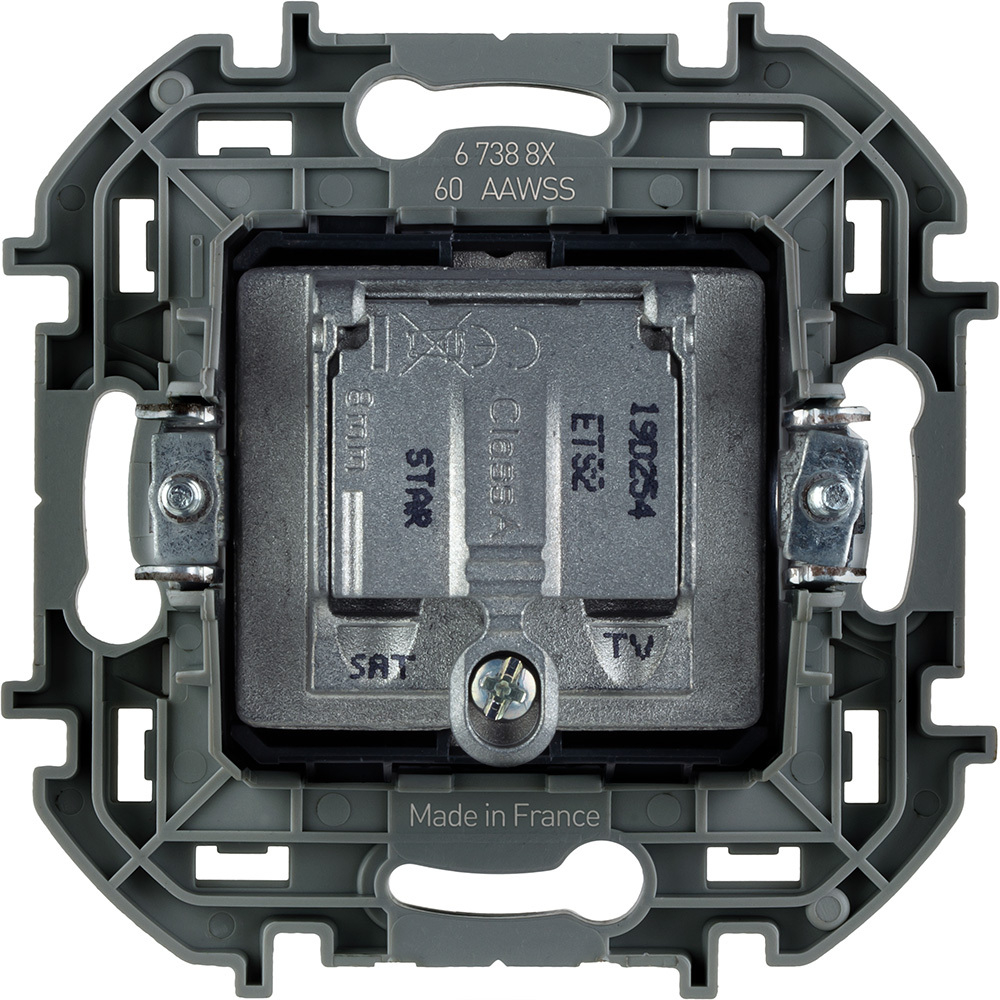 Розетка TV-SAT "звезда" - алюминий Inspiria Legrand