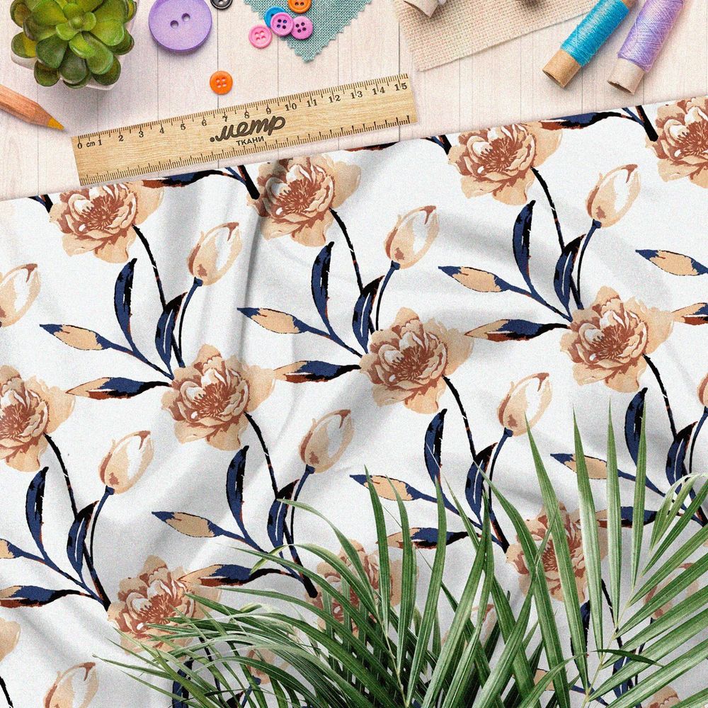 Ткань барби бутон и флора