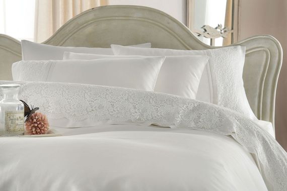 Постельное белье Gelin Home EVIN  крем, темно-розовый евро