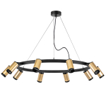 LR02040037 Люстра RULLO 10х50W GU10 ЧЕРНЫЙ/ЗОЛОТО (571020+214440-10+203437-10)