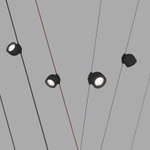 DK5540-BK Поворотный светильник для трека-ремня Belty, серия Spot, со светодиодом, D100*H107мм, 48V DC, 12W, RA90, 38°, 4000K, IP20, черный, алюминий