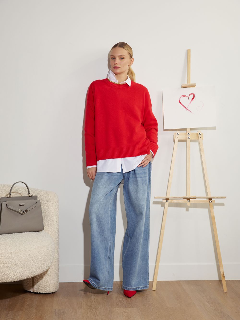 PERFECT JEANS С ЗАЩИПАМИ BLUE