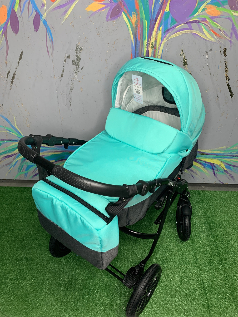 Коляска SERENADE 20 2в1 (Smile Line) (Se 27 (св.серый+мятный))