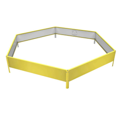 Клумба многоугольная оцинкованная с ножками 1 ярус RAL 1018 Цинково-жёлтый