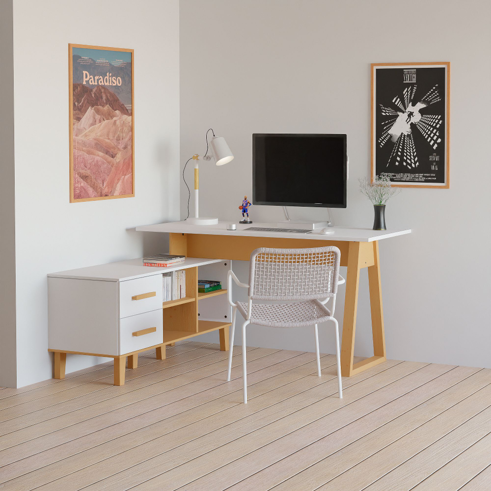 Стол письменный угловой Вест, 158х130х77 см