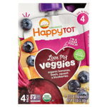Happy Family Organics, Happy Tot, Love My Veggies, этап 4, органические бананы, свекла, тыква и голубика, 4 пакетика по 120 г (4,22 унции)