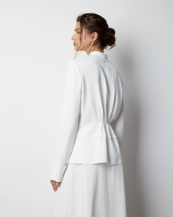 Блуза из смесовой вискозы Александр Маккуин белый