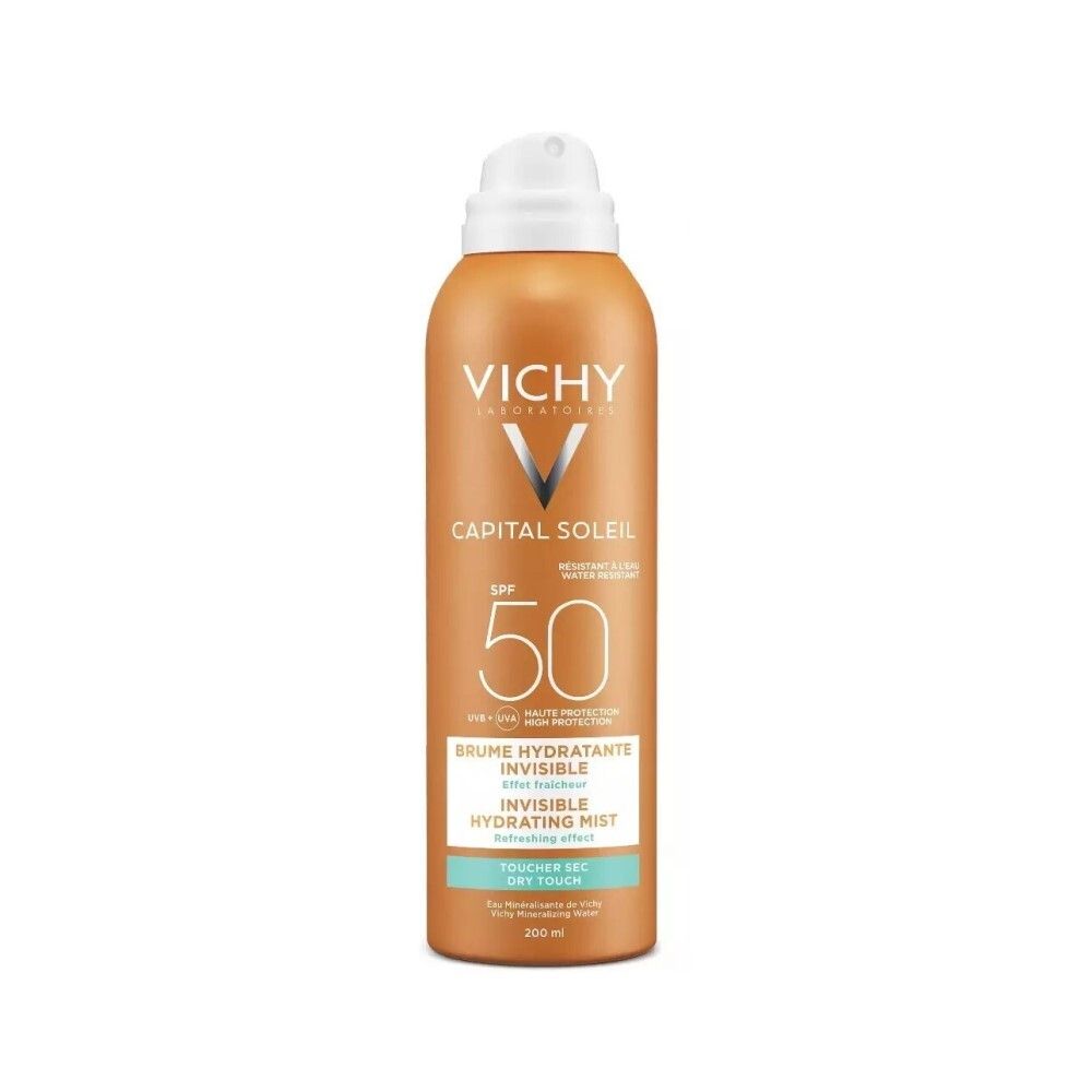 Vichy Солнцезащитный увлажняющий спрей-вуаль SPF 50, 200 мл