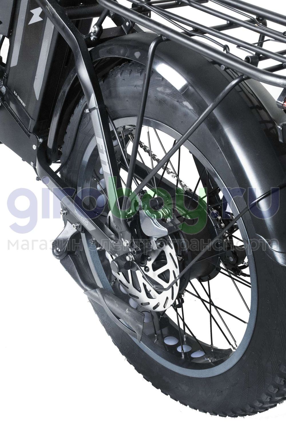 Электровелосипед Minako F11 Pro Dual 48V/20Ah (полный привод) 2025 года - Черный обод фото №7