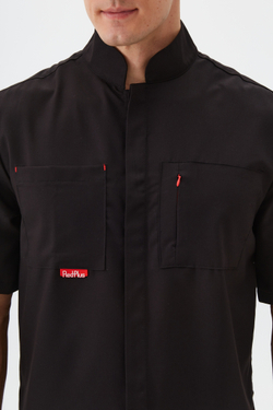 Топ медицинский унисекс Хэритаж, черный