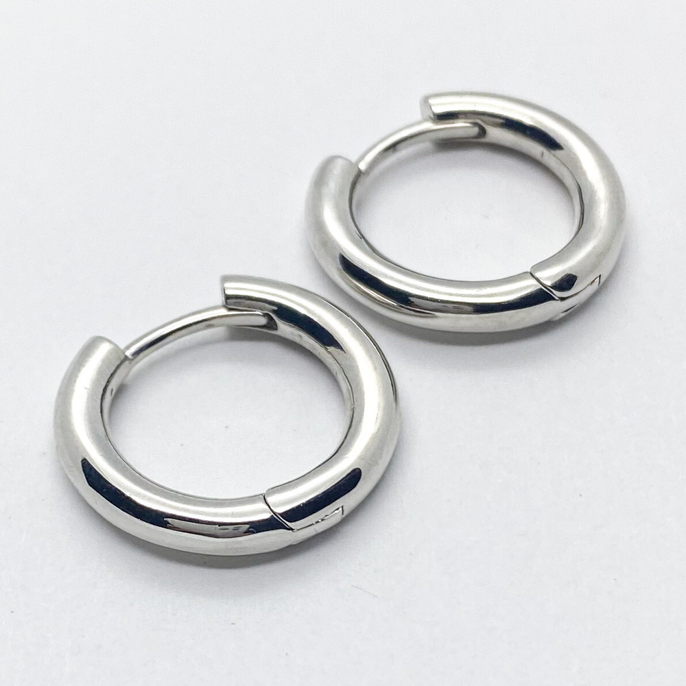 Ювелирные швензы Конго с родиевым покрытием, размер 19*3 мм, цена за пару