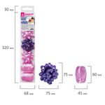 Набор для декора и подарков 4 банта, 2 ленты, цвета: розовый, фиолетовый, ЗОЛОТАЯ СКАЗКА, 591847