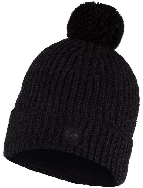 Шапка вязаная с флисом Buff Hat Knitted Polar Vaed Black Фото 1