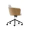 Рабочее кресло на колесиках Madai, бежевый шенилл, шпон ясеня