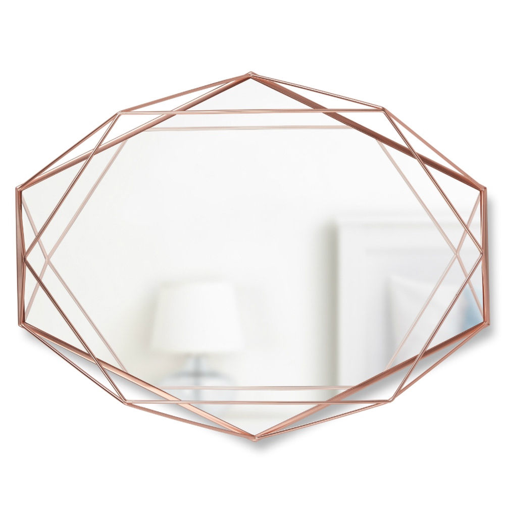 Зеркало prisma, 43х9х57 см, медь