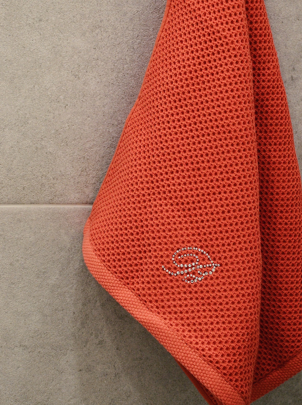 Вафельное полотенце B 70x35 (красный)