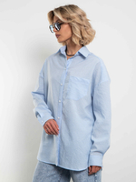 Рубашка Модная клеточка голубого цвета