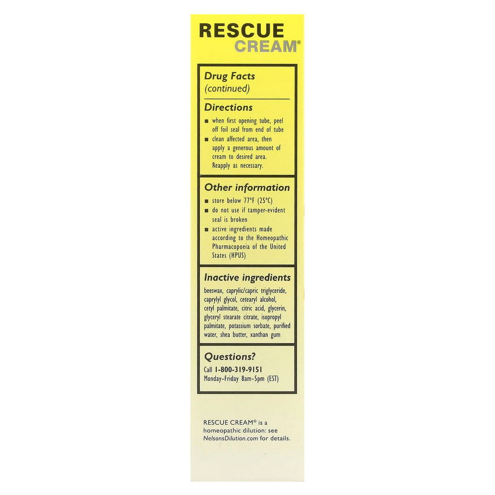 Bach, Оригинальные цветочные средства, Rescue Cream, 30 г (1 унции)