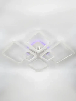 Люстра потолочная светодиодная с пультом ДУ Rivoli белая LED с RGB 180 Вт 3000 - 6000 К, светильник на кухню, в детскую, в спальню