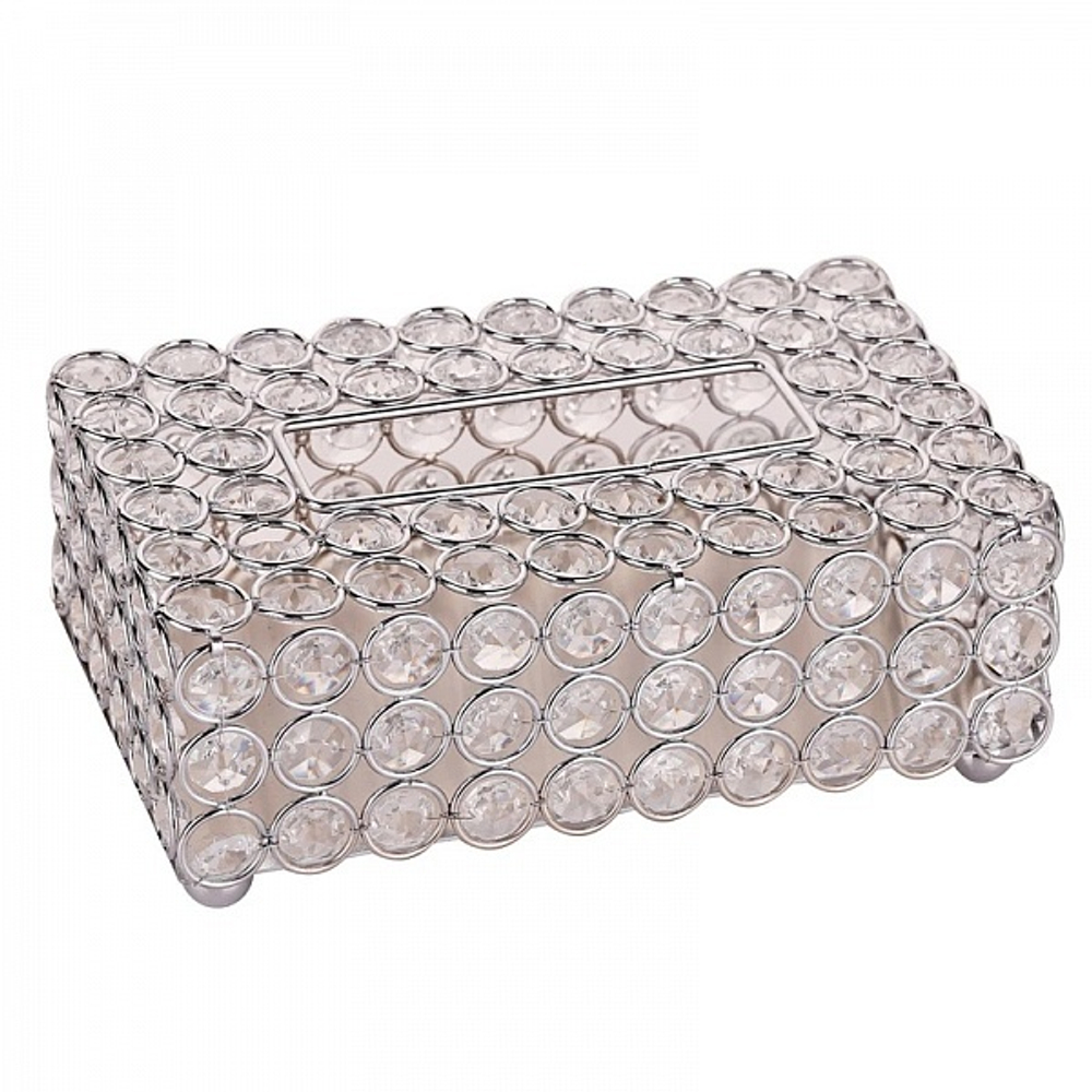Салфетница Kassatex Crystal Round Silver
