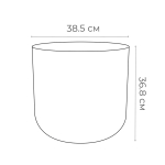 Горшок цветочный EDA Basalt'Uр 32,5 л, диаметр 38,5 см, светло-серый
