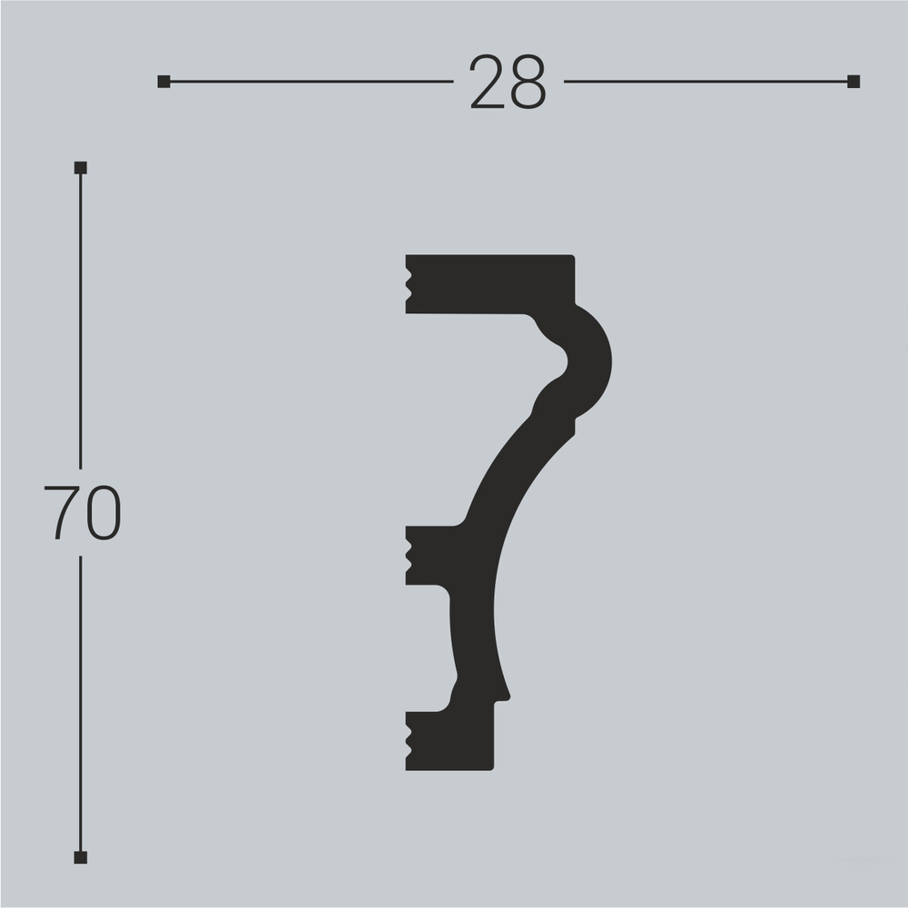 bello deco Наличник XPS Н 7 (70х28) 00-00105371