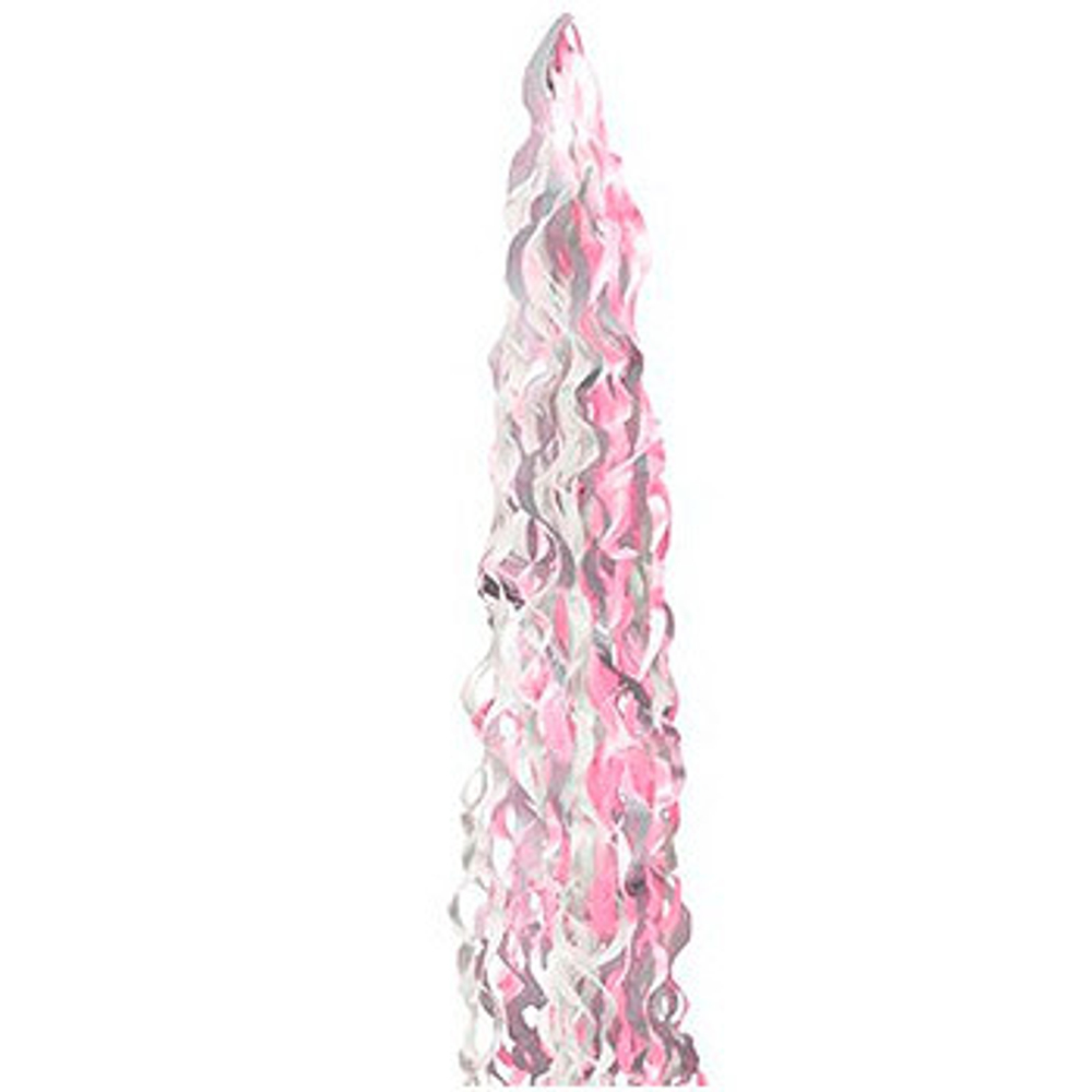Подвеска-серпантин д-шара, бел-розов 86см