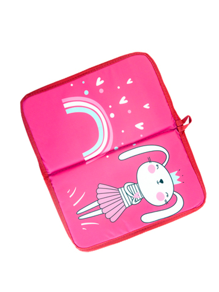 Коврик в садик для переобувания 30х36 см, Зайка (фуксия)